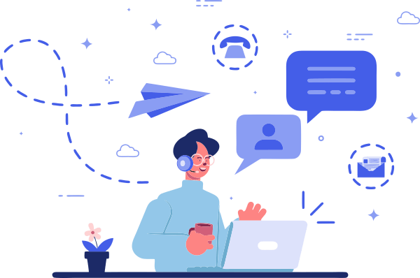 Guy providing digital services